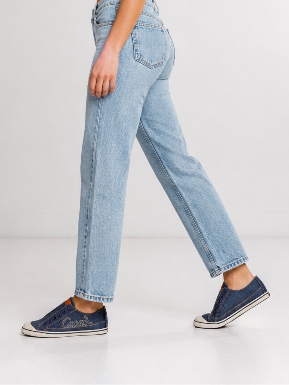 Coach Keeley Blue Denim Slip-On Sneakers Size 9B